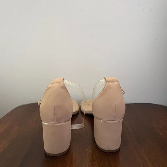 Nude Block Heel Sandals - Picture 3 of 4